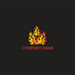 Fiery Logo for Business, Company Branding, Bold Flames, Emblem