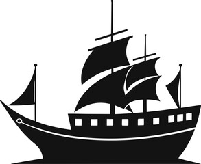 silhouette of a ship