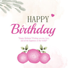 Happy Birthday greeting card design