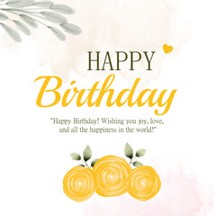 Happy birthday greetings card design