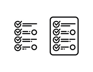 Checklist with tick marks and circles isolated on white background