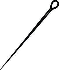 sewing needle on white background.eps