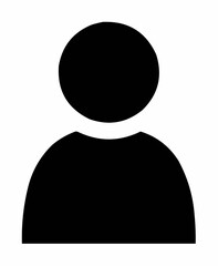 Human silhouette isolated vector icon