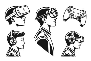 A man wearing a vr headset with a game controller