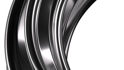 Futuristic Metallic Texture with Smooth Reflections on Dark Background
