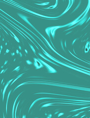 Turquoise and Cyan Fluid Swirl with Abstract Motion and Glossy Texture
