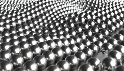 Metallic spheres in a wave pattern