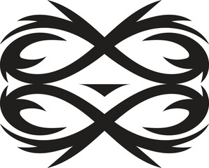 Tattoo tribal vector design art set.
