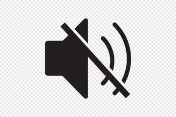 Silent speaker icon. Mute volume sound. Audio speaker. Volume icons. Mute sound icon. Muted speaker icon.