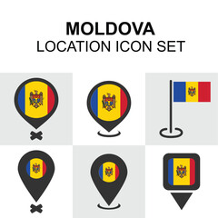 Location icons based on the Moldovan flag and European style.