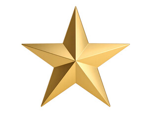 Obraz premium Polished golden star with intricate geometric facets radiates a sense of premium value.