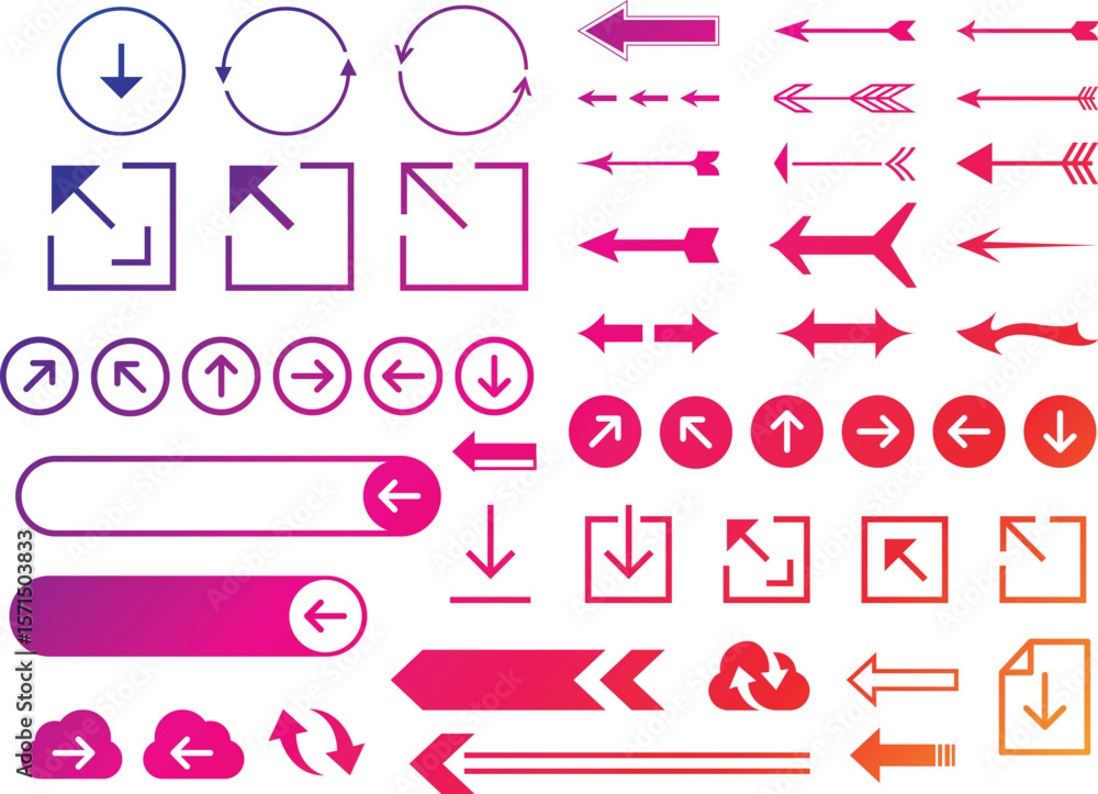 Poster arrow and cursor icons