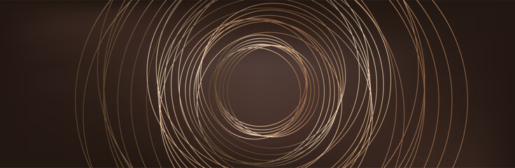 Premium background design with mocha mousse line pattern (texture) in luxury pastel color. Abstract horizontal vector template for business banner.dark brown background with golden brown circles. 