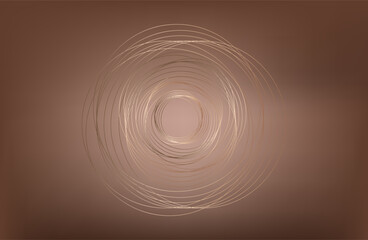 Premium background design with mocha mousse line pattern (texture) in luxury pastel color. Abstract horizontal vector template for business banner.dark brown background with golden brown circles. 