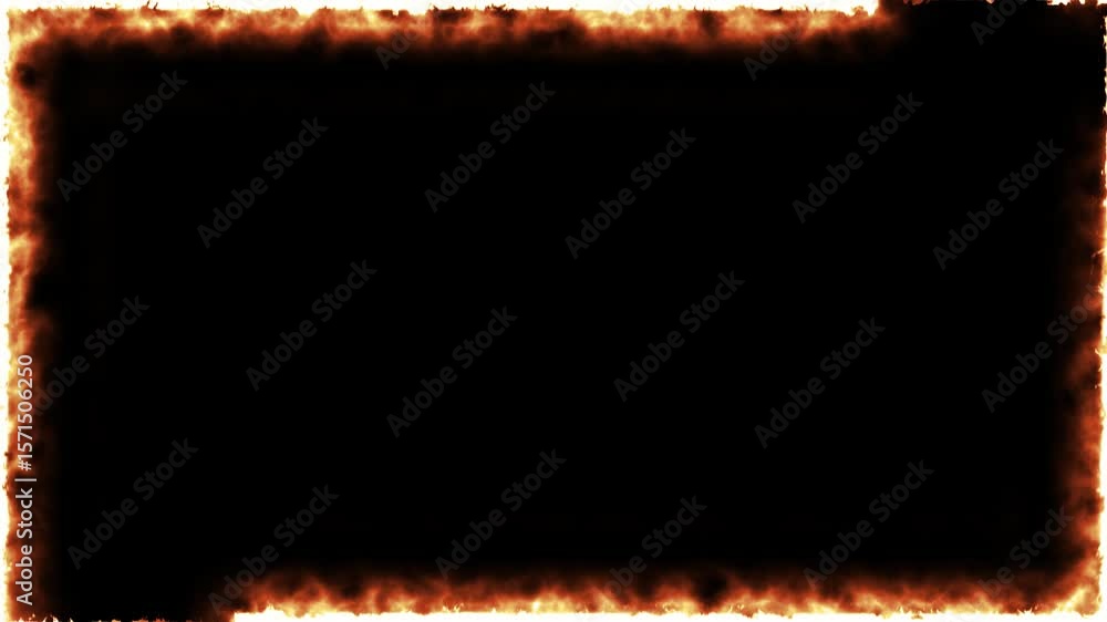 Poster fire neon light rectangle frame loop animated background. burning neon lights frame box animation se