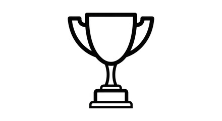 Trophy Cup Outline isolated on a transparent background