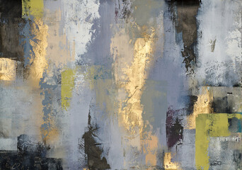 Colorful modern artwork, abstract paint strokes, oil painting on canvas. Acrylic art, artistic texture. Brush daubs and smears grunge background, hand painted pattern