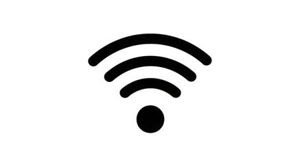 Wireless signal waves isolated on a transparent background