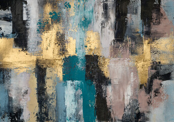 Bold and expressive abstract art with contrasting colors and striking lines, perfect for modern and vibrant interiors