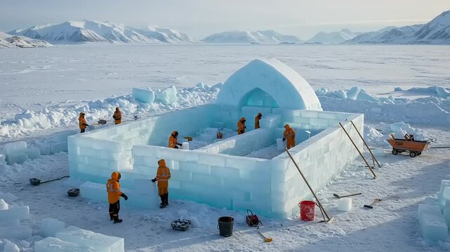 Building an Ice Hotel in the Arctic: Construction of a Unique Winter Structure