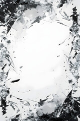Naklejka premium Shattered Glass Frame Background.