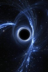 Stunning Abstract Black Hole Gravity Lens Cosmic Phenomenon Illustration