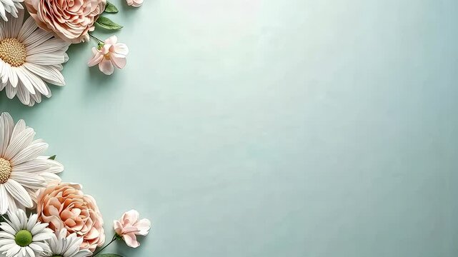 Charming floral display with delicate blooms on a light background, perfect for aesthetic inspiration and decoration