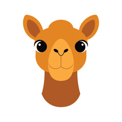 Obraz premium camel-face-close-up-vector-art-on-white-background.eps
