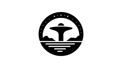 Arkaplan, building  mountain, ranger, water tank vector logo icon in black color  