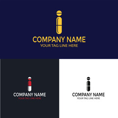 Letter I Capsule and Pill Logo Design &ndash; Medical and Pharmaceutical Icon