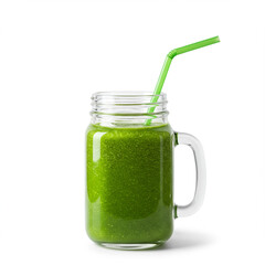 green tea in glass jar