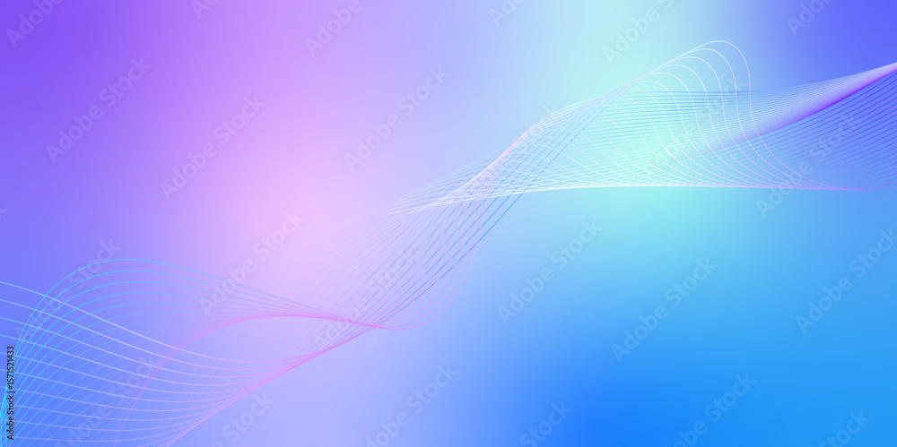 Poster smooth gradient wave line with gradient light background, modern abstract template.