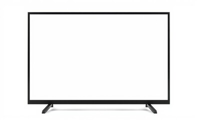 An abstract mock-up of a sleek black metal stand designed to cradle a flat LCD display screen its minimalist aesthetic hinting at the cutting-edge technology it would support  professional presentatio