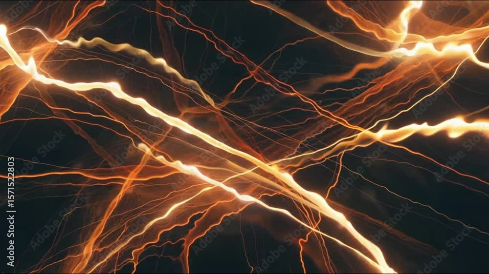 Poster golden energy flows: an abstract display of swirling energy, rendered in a warm palette of gold agai