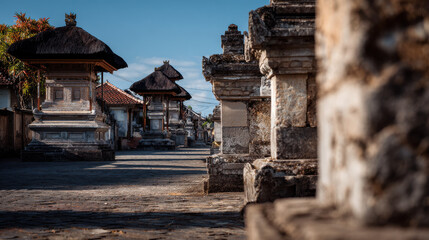 Fototapeta premium capture essence of balis unique architecture showcasing intricate designs and vibrant colors that define islands