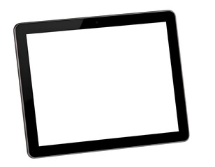 Sleek digital tablet showcasing a pristine blank display for versatile content presentation