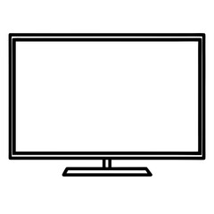 Flat Screen LED TV Mockup on Transparent Background"


