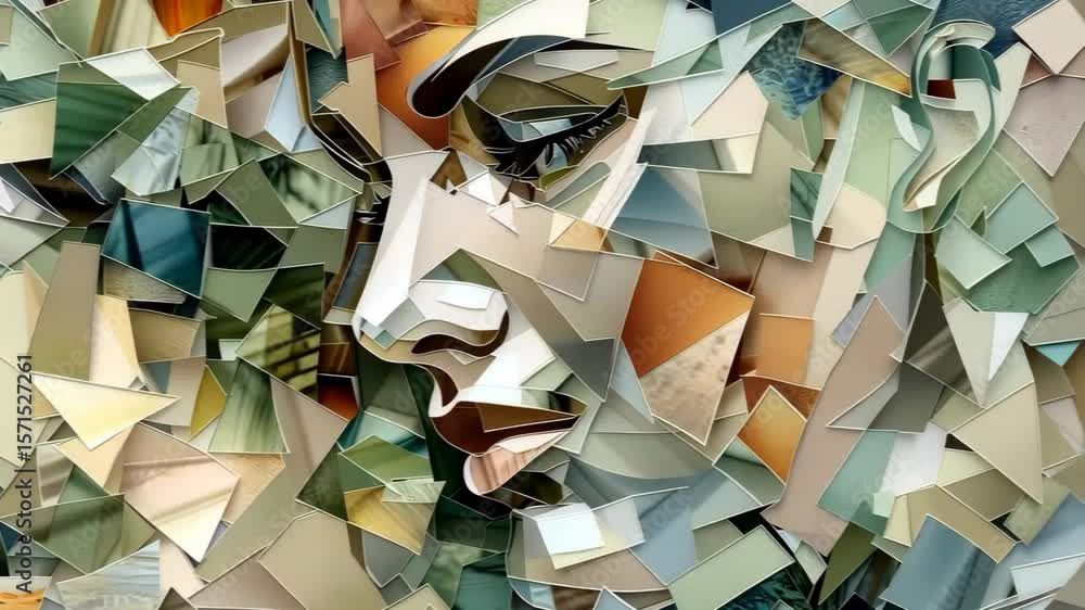 Poster intricate layers and vibrant hues blend together, creating a striking representation of a figure tha