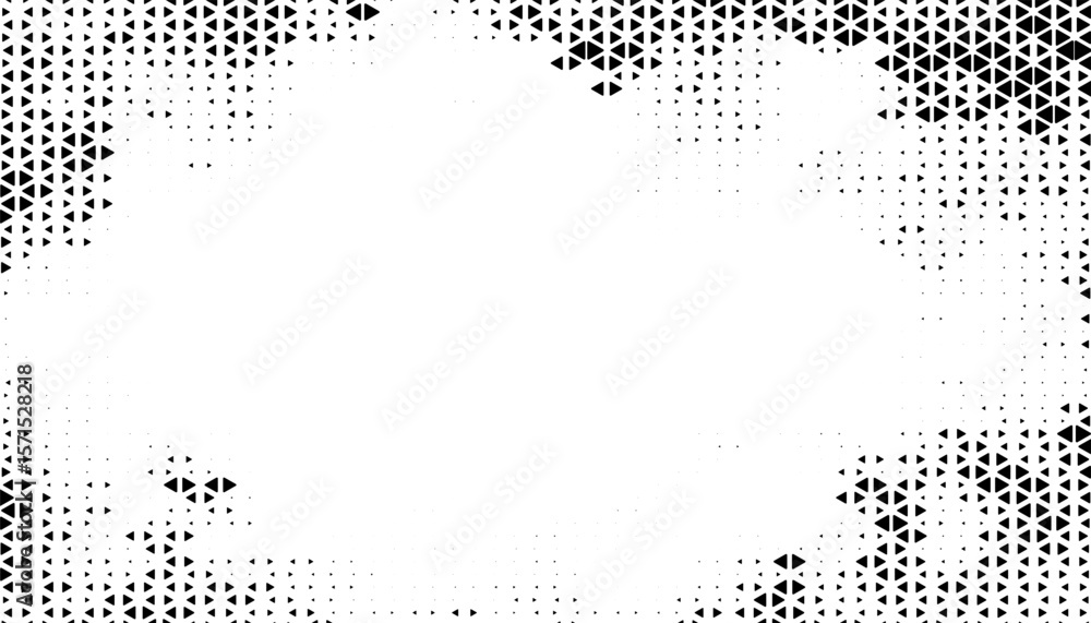 Poster black and white abstract halftone pattern with hexagon shape for modern background and jersey design