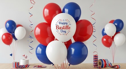 Celebrate Bastille Day with Festive Red, White, and Blue Balloons
