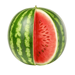 Whole Watermelon with Slice , Isolated ,Cut Out