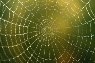 Fototapeta premium A Macro Perspective of a Spider's Masterpiece