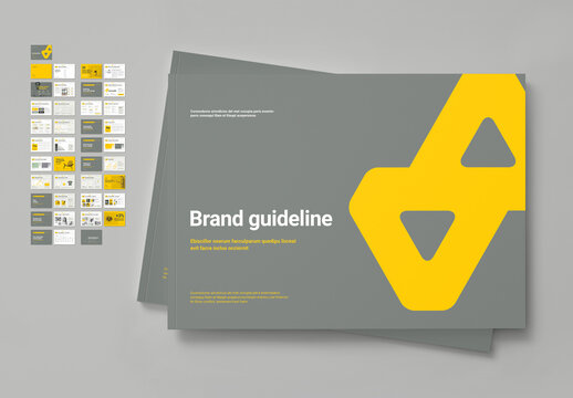 Corporate Project horisontal Branding Guidelines with Yellow Accents for Production Company