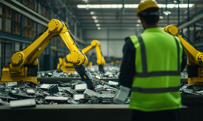 Innovative robotics enhancing resource efficiency in circular economy industrial facility technology and environment engagement