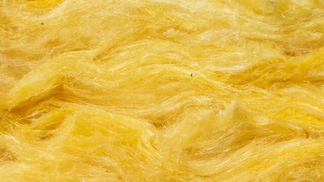 yellow mineral wool with a visible texture
