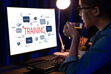 E-learning website with sofware for student to study online on the internet network brisk