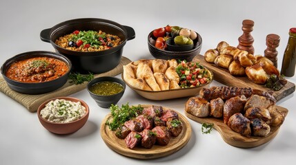 Assorted Delicious Dishes Featuring Fresh Ingredients and Flavors