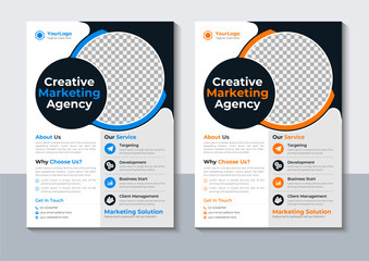 Creative Business Flyer Design Template, Annual Report, Marketing, layout, Vector Illustrator