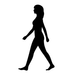 Silhouette of a woman walking, conveying grace and movement with simplicity