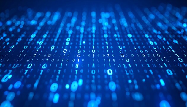 Abstract digital binary code background